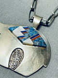 Important Vintage Native American Navajo Tommy Jackson Brownbear Sterling Silver Lapis Necklace-Nativo Arts