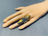 Towering Native American Astounding Honeybee Jasper Sterling Silver Ring-Nativo Arts