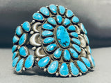 Important Vintage Native American Zuni Turquoise Cluster Sterling Silver Bracelet-Nativo Arts