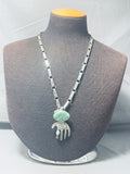 Native American One Of The Best Santo Domingo Carico Lake Turquoise Sterling Silver Necklace-Nativo Arts