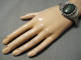 Quality Rare Vintage Native American Navajo Royston Turquoise Sterling Silver Leaf Bracelet Old-Nativo Arts