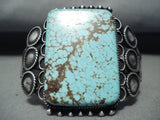 One Of The Best Vintage Native American Navajo #8 Turquoise Early Sterling Silver Bracelet-Nativo Arts
