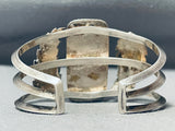 Beautiful Vintage Native American Navajo Turquoise Sterling Silver Leaf Bracelet-Nativo Arts