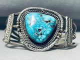 One Of The Finest Vintage Native American Navajo Nevada Turquoise Sterling Silver Bracelet-Nativo Arts