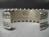 One Of The Best Native American Navajo Domed Coral Sterling Silver Bracelet Heavy!-Nativo Arts