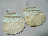 Native American Exceptional Santo Domingo Royston Turquoise Sterling Silver Earrings-Nativo Arts