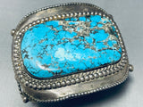 Museum Monster Vintage Native American Navajo Turquoise Sterling Silver Bracelet Old-Nativo Arts