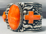 The Best Vintage Native American Navajo Shell Cross Sterling Silver Bracelet-Nativo Arts