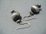 Fabulous Navajo Native American Sterling Silver Earrings-Nativo Arts