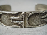 Important Vintage Santo Domingo Sterling Silver Bracelet Native American Old-Nativo Arts