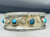 Bisbee Dream Turquoise Vintage Native American Navajo Sterling Silver Bracelet-Nativo Arts