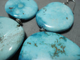 Unforgettable Vintage Native American Navajo Kingman Turquoise Sterling Silver Earrings Old-Nativo Arts