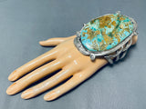 One Of Biggest Ever Vintage Native American Navajo Royston Turquoise Sterling Silver Bracelet-Nativo Arts
