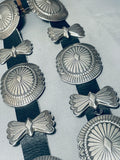 Heavy Detailed 310 Grams Vintage Native American Navajo Sterling Silver Concho Belt-Nativo Arts