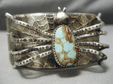 Important Spider American San Felipe #8 Turquoise Sterling Silver Bracelet-Nativo Arts