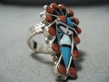 Dynamic Zuni Turquoise Sterling Silver Ring Native American-Nativo Arts