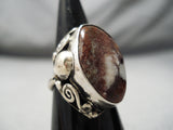 Striking Vintage Navajo Wildhorse Sterling Silver Ring Native American-Nativo Arts