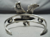 Important Early Vintage Native American Navajo Wil Singer Turquoise Sterling Silver Bracelet-Nativo Arts