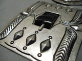 Gigantic Vintage Native American Navajo Heavy Hand Wrought Sterling Silver Concho Belt Old-Nativo Arts