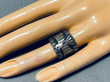 Sunshine Reeves Vintage Native American Navajo Sterling Silver Thunderbird Ring-Nativo Arts