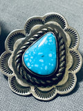 Signed Vintage Native American Navajo Turquoise Sterling Silver Earrings-Nativo Arts