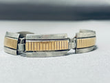 Phenomenal Nez Family Vintage Native American Navajo 14k Gold Sterling Silver Bracelet-Nativo Arts