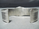 Spectacular Vintage Native American Navajo Old Kingman Turquoise Sterling Silver Bracelet-Nativo Arts