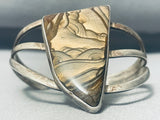 Very Rare Cloud Jasper Vintage Sterling Silver Bracelet-Nativo Arts