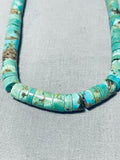 Native American Striking Vintage Santo Domingo Royston Turquoise Sterling Silver Necklace-Nativo Arts