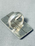 Most Unique Modern Native American Navajo American Flag Hogan Sterling Silver Inlay Ring-Nativo Arts