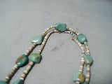Fantastic Santo Domingo Royston Turquoise Heishi Necklace Native American-Nativo Arts