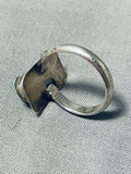 Outstanding Vintage Native American Navajo Morenci Turquoise Sterling Silver Ring-Nativo Arts