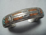 Marvelous Vintage Navajo Turquoise Sterling Silver Bracelet Native American Old-Nativo Arts