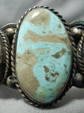 Thicker Heavy Vintage Native American Navajo Royston Turquoise Sterling Silver Bracelet-Nativo Arts