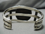 Very Rare Vintage Native American Navajo Aqua Blue Turquoise Sterling Silver Bracelet Old-Nativo Arts