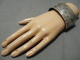 June Delgarito Vintage Native American Navajo Horses Sterling Silver Detailed Bracelet-Nativo Arts
