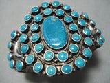 Important Vintage Native American Navajo Dean Brown Turquoise Sterling Silver Bracelet-Nativo Arts