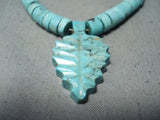 Exceptional Zuni Native American Turquoise Sterling Silver Necklace-Nativo Arts
