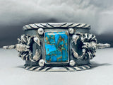 Native American 110 Gram Scorpion Navajo Turquoise Sterling Silver Bracelet-Nativo Arts