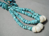 Opulent Vintage Navajo Old Jacla Turquoise Necklace Native American-Nativo Arts