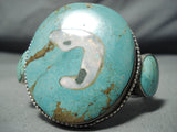 Museum Tadpole Opal Vintage Native American Navajo Royston Turquoise Sterling Silver Bracelet-Nativo Arts