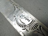 Scarce Early Rare Hallmark Vintage Native American Navajo Ben Begaye Sterling Silver Necklace-Nativo Arts