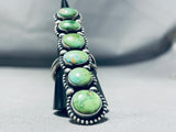 The Tallest Vintage Native American Navajo Damale Turquoise Sterling Silver Ring-Nativo Arts