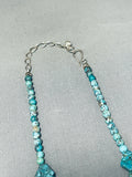 Dramatic Native American Navajo Turquoise Sterling Silver Necklace-Nativo Arts
