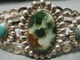Earlier 1900's Vintage Native American Navajo Royston Turquoise Sterling Silver Bracelet Old-Nativo Arts