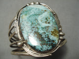Very Important Vintage Native American Navajo Montezuma Turquoise Sterling Silver Bracelet-Nativo Arts