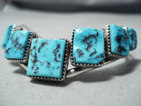 Fascinating Native American Navajo Sleeping Beauty Turquoise Sterling Silver Bracelet-Nativo Arts