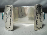 Detailed Vintage Native American Navajo Running Horse Turquoise Sterling Silver Bracelet-Nativo Arts