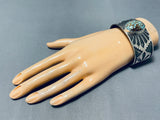 One Of The Most Unique Ever San Felipe #8 Turquoise Sterling Silver Bracelet-Nativo Arts