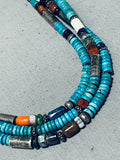 Thomas Singer Very Important Vintage Native American Navajo Turquoise Sterling Silver Necklace-Nativo Arts
